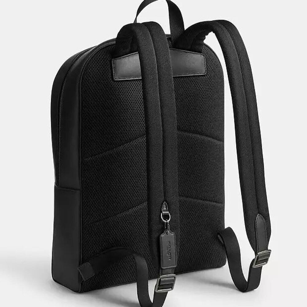 NWT Coach Men's Owen Backpack In Signature Canvas Gunmetal/Charcoal/Black CAJ90 - Picture 7 of 8